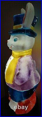 LARGE Vintage EMPIRE 36 Blow Mold Mr EASTER Bunny Peter Rabbit RARE