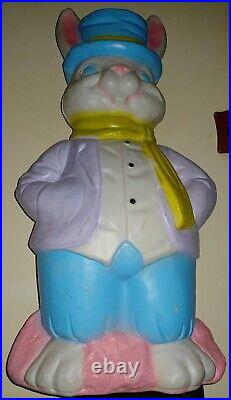 LARGE Vintage EMPIRE 36 Blow Mold Mr EASTER Bunny Peter Rabbit RARE