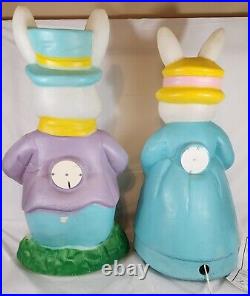 LG Vintage Empire Blow Molds The Easter Bunny and Mrs. Easter Bunny