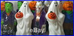 LOT 10 VTG Halloween BLOW MOLD 1995 General Foam Light Toppers 9-10