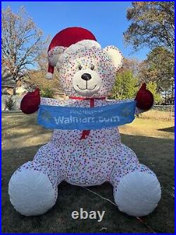 Large Inflatable Walmart Sprinkles Christmas Bear 8.5 Very Good Condition