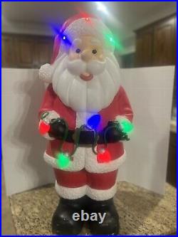 Large Santa Claus Christmas Lighted Blow Mold Weighted Base