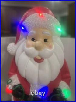 Large Santa Claus Christmas Lighted Blow Mold Weighted Base