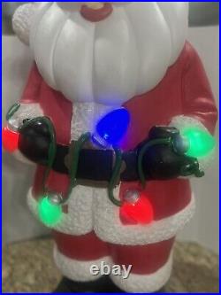 Large Santa Claus Christmas Lighted Blow Mold Weighted Base