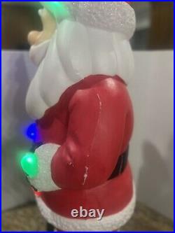 Large Santa Claus Christmas Lighted Blow Mold Weighted Base