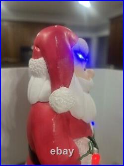 Large Santa Claus Christmas Lighted Blow Mold Weighted Base