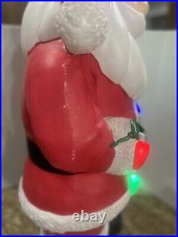 Large Santa Claus Christmas Lighted Blow Mold Weighted Base