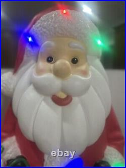 Large Santa Claus Christmas Lighted Blow Mold Weighted Base