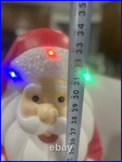 Large Santa Claus Christmas Lighted Blow Mold Weighted Base