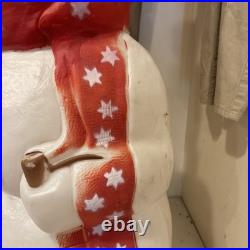 Large Vintage Snowman Blow Mold Red Scarf