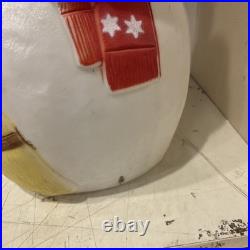 Large Vintage Snowman Blow Mold Red Scarf