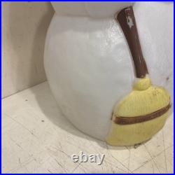 Large Vintage Snowman Blow Mold Red Scarf