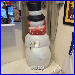 Large Vintage Snowman Blow Mold Red Scarf