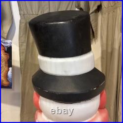 Large Vintage Snowman Blow Mold Red Scarf