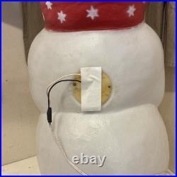 Large Vintage Snowman Blow Mold Red Scarf