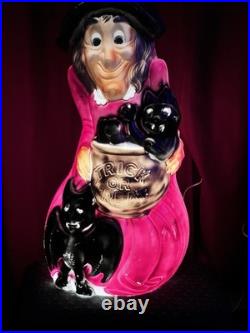 Lg 34 Witch Lighted Blow Mold By GENERAL FOAM Great Vt Cond Colorful USA made