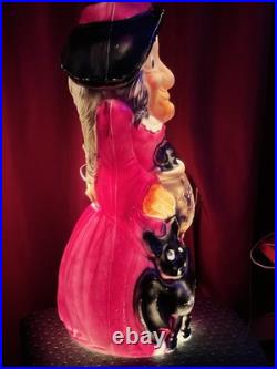 Lg 34 Witch Lighted Blow Mold By GENERAL FOAM Great Vt Cond Colorful USA made