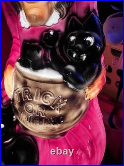 Lg 34 Witch Lighted Blow Mold By GENERAL FOAM Great Vt Cond Colorful USA made