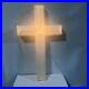Lighted 1998 Vintage Union Products White Cross Blow Mold Easter Christmas