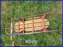 Lot Of 11 Metal Wood Wooden Snow Sled Sleigh Flexible Flyer Christmas Display