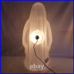 Lot of 2 Vtg Empire Halloween Blow Mold Ghost Holding Skull & Pumpkin Light 23