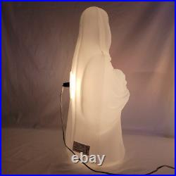 Lot of 2 Vtg Empire Halloween Blow Mold Ghost Holding Skull & Pumpkin Light 23