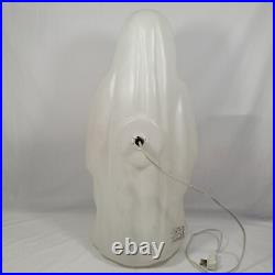 Lot of 2 Vtg Empire Halloween Blow Mold Ghost Holding Skull & Pumpkin Light 23