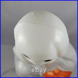Lot of 2 Vtg Empire Halloween Blow Mold Ghost Holding Skull & Pumpkin Light 23