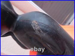 Lrg! Vntage Halloween Blow Mold Black Cat On A Pumpkin 35tall -shipping Info