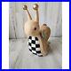 Mackenzie Childs snail poplar ridge RARE lawn decor checkered ladybug unique ins