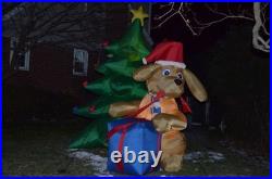Massive Gemmy Airblown Inflatable 12ft+ Christmas Tree With Dog Present Works