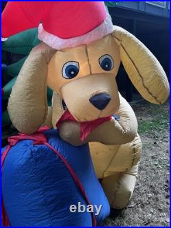 Massive Gemmy Airblown Inflatable 12ft+ Christmas Tree With Dog Present Works