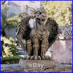 Medieval European Gargoyle Statue Gothic Sentinel Sculpture Garden Lawn Decor