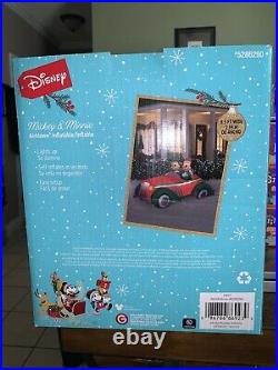 Mickey and Minnie Disney Airblown Light-Up Christmas Car Inflatable