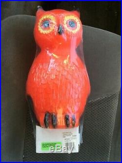 Mint Union Blow Mold Plastic Owl Hanging Light NIP Halloween Free Shipping