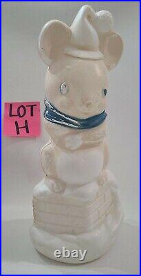 Mouse On Chimney Empire Blow Mold Christmas 13 Vintage 1970 Rare HTF Read? (H)