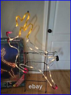 Mr Christmas Lighted Light Sculpture Double Reindeer 31 by 50