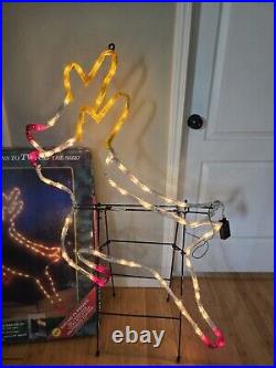 Mr Christmas Lighted Light Sculpture Double Reindeer 31 by 50