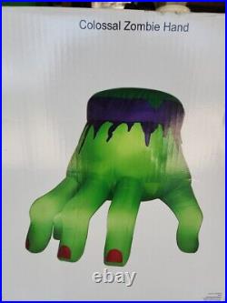 NEW 13 FT Tall Zombie Hand Colossal Airblown Inflatable Halloween