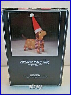 NEW 16 Christmas Holiday Lighted Sweater Dachshund Puppy Dog Tinsel Decor