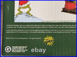 NEW! 6.5ft Grinch & Max Sleigh Christmas Inflatable Self-Inflates Indoor Outdoor