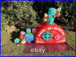 NEW 7.5' Lighted GEMMY Christmas Santa Toy Making Machine Inflatable Airblown