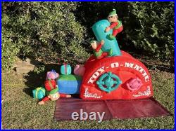 NEW 7.5' Lighted GEMMY Christmas Santa Toy Making Machine Inflatable Airblown