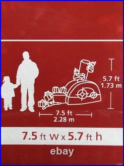 NEW 7.5' Lighted GEMMY Christmas Santa Toy Making Machine Inflatable Airblown