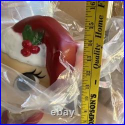 NEW Cracker Barrel Blow Mold Christmas Reindeer Girl & Boy Set of 2 NIOB Battery