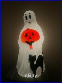 NEW Empire Lighted Halloween Blow Mold 34 Ghost Holding Pumpkin & Black Cat BOX
