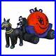 NEW GEMMY 12′ Halloween Lighted AirBlown Inflatable Fire & Ice Reaper Carriage