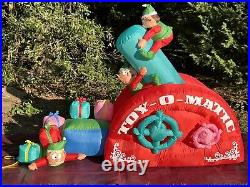 NEW Gemmy 7' Animated Toy Making Machine Lighted Christmas inflatable Airblown