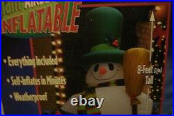 NEW Gemmy Christmas Snowman Giant 8 Foot Inflatable Airblown Light Up RARE