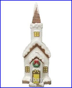 NEW HOLIDAY TIME Christmas Blow Mold 32 Lighted Church Chapel Decoration